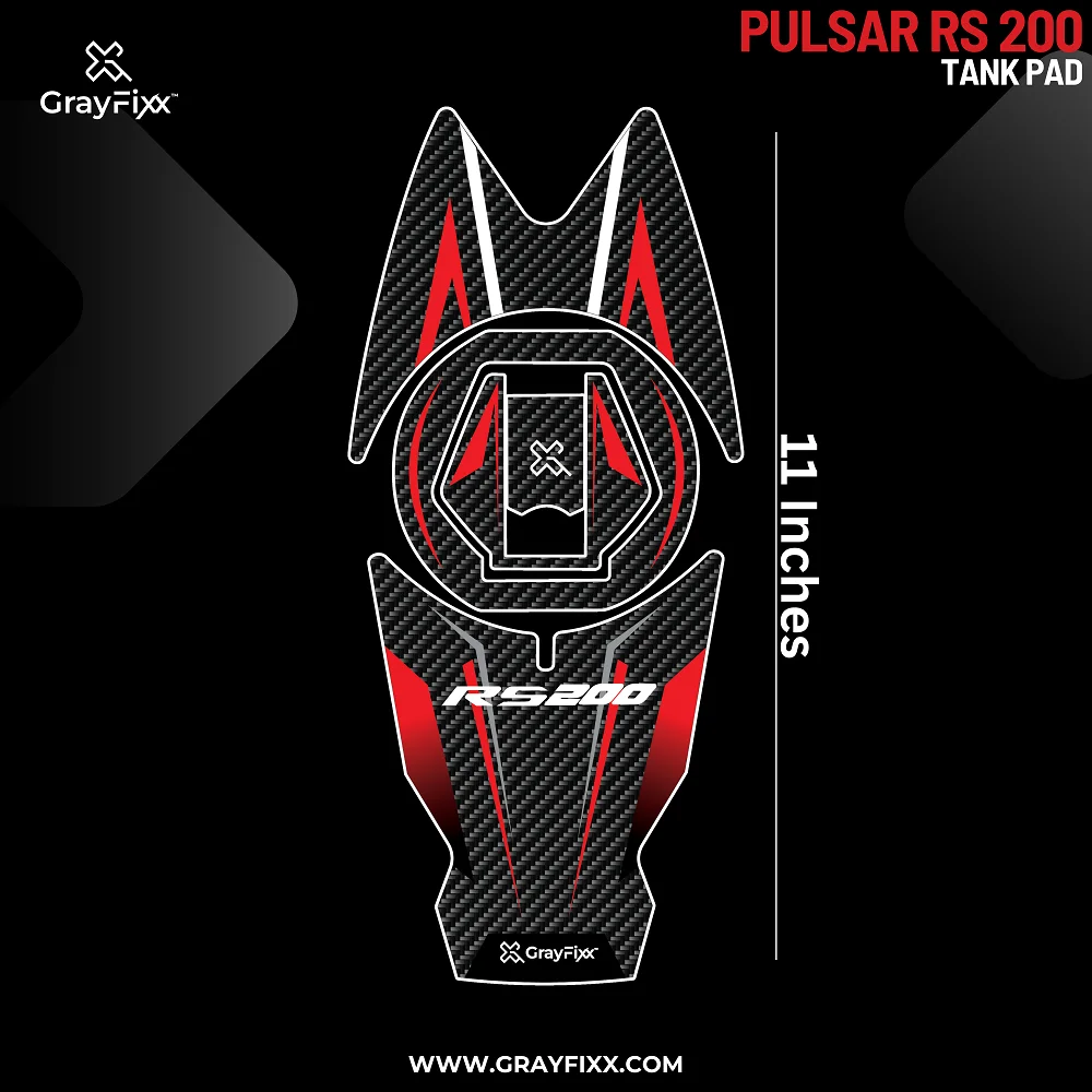 Tank Pad For Pulsar RS 200 | Size 11 Inches, Pack Of 1